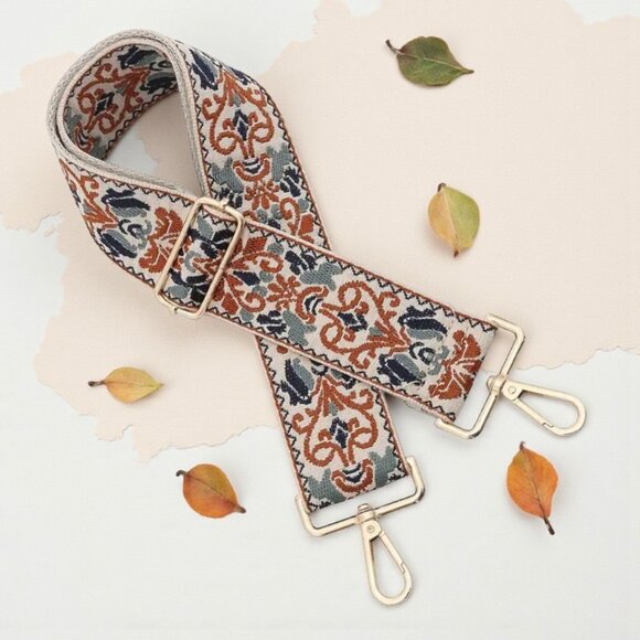 🆕 Boho Chic Embroidered Adjustable Strap For Handbag Tote Crossbody Camera Bag - Picture 10 of 10
